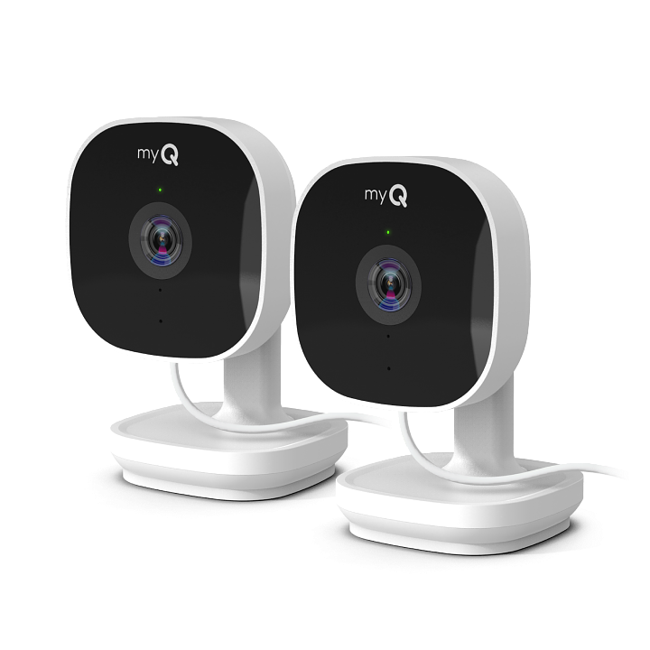 Chamberlain myQ Smart Indoor Camera 2-Pack – 1080p HD, Night Vision, Motion, Wi-Fi, Two-Way Audio